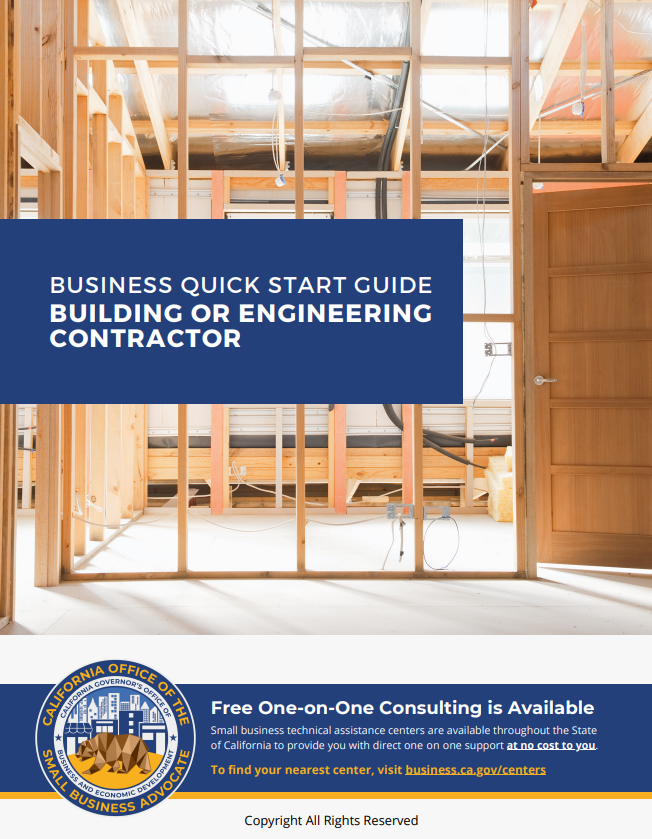CALOSBA Business Quick Start Guide Building or Engineering Contractor
